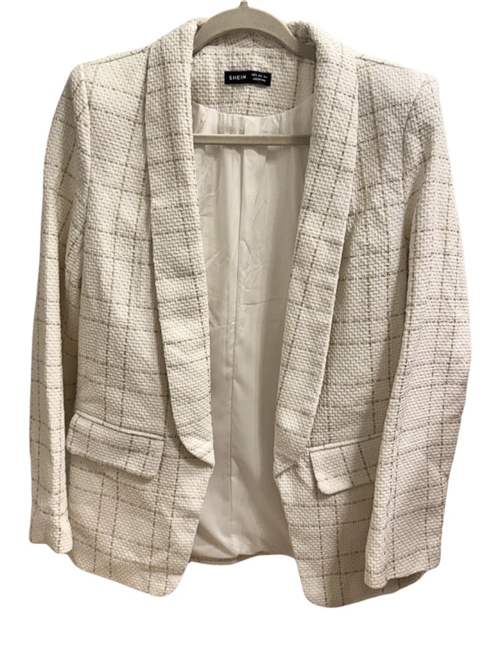 SHEIN White & Gold Blazer
